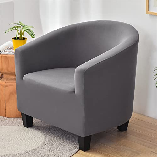 Fansu Funda de Sillón Elástica Chesterfield, Elegante Moda Color Sólido Funda de Sofá, Universal Individual Fundas Protector de Butaca para Club, Recepción, Dormitorio (Gris)