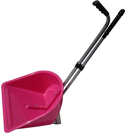 SecureFix Direct Horse Poop Scoop and Rake (Manure Equestrian Heavy Duty Lightweight Pink)