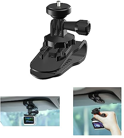 Fututech Justerbart bilfäste för Insta360 X5 X4 Go3 X3 X2 One R 1/4 solskydd fäste för GoPro13 12 11 10 9 8 klipp för DJI Osmo Action 5 4 3 2 tillbehör för actionkamerafäste