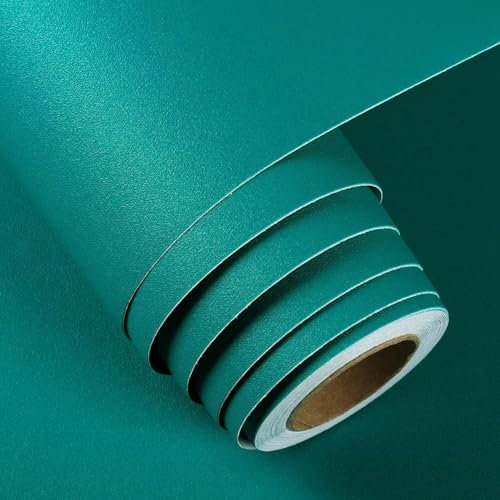 FunStick 60CM×5M Papier Peint Vintage Bleu et Vert Papier Peint Mur Chambre Imperméable Papier Adhesif pour Meuble Bleu Vert Rouleau Adhesif Decoratif Mural Cuisine Armoire Papier Adhesif Table Bleu