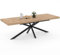 IDMarket - Table à Manger Extensible Rectangle Alix 8-12 Personnes Pied araignée Bois et Noir 200-240 cm