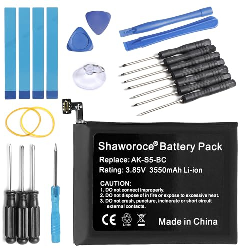SHAWOROCE Akku Batterien AK-S5-BC Kompatibel mit Emporia Handy Telefon Smart 5 SMART.5 Mobile Phone Smartphone Li-Ionen Ersatzakku 3550mAh 3,85V mit Reparatur Toolkit