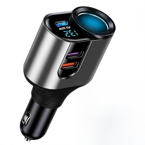 𝟒 𝐞𝐧 𝟏 Chargeur Allume Cigare USB 98W PD 3.0 Allume Cigare USB C Rapide Chargeur Voiture Adaptateur Prise Allume Cigare USB pour iPhone16 15 14 13 12 11 iPad Samsung Galaxy S25 S24 Huawei LG iPad