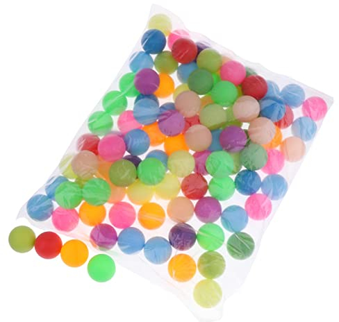 Sharplace Bunt Tischtennisbälle ohne Aufdruck Trainingsbälle 40mm, 100er / Set