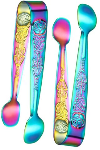 HOLIDYOYO 2pièces Pince à Sucre Réutilisable Acier Inoxydable Pince à Glace Multifonctionnelle Pour Événements Cafés Et Buffets Outil Pratique Pour Servir Sucre Glace Et Snacks