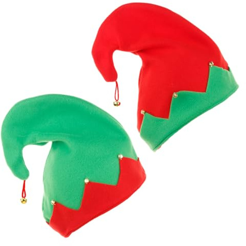 GXGM 2 PCS Cappello Elfo Natale Piccolo Cappelli da Elfo non Tessuto Costume Elfo Cappello di Natale per Cosplay Costume