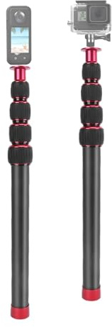 Asta di Prolunga per Monopiede per Fotocamera da 42,5 Pollici, Bastone Selfie Telescopico Lungo, Monopiede Fisso per Fotografia, Leggero e Portatile, Asta di Prolunga per