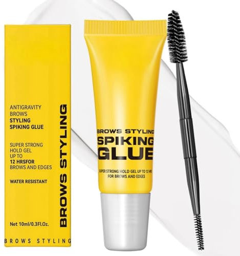 2-in-1 Eyebrow Gel - Long-Lasting Styling & Spiking Glue for Fluffy & Defined Brows - Strong Hold for Edges - 10ml Brow Setting Gel