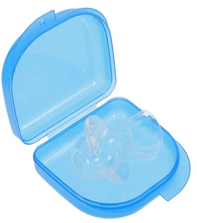 EXAOMBLE Dispositivo Antirronquidos Tapón Lingual Mini, Silicona Transpirable Azul, Portátil Para Dejar De Roncar, Uso Nocturno Para Mejorar El Sueño y Reducir Ronquidos
