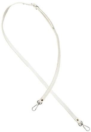 Handbag Strap, Shoulder Strap Replacement for Crossbody Bag, Adjustable Metal Swivel Hooks Hand Bag Long Straps, DIY Purse Handle, White