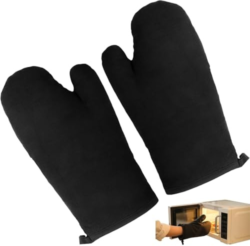Gants de Cheminée et de Grill en Cuir de Chanvre de coton Résistant à la Chaleur – Paire de Gants Universels avec Œillet de Suspension – Idéal pour Cheminée, Grill et Four – Protection Maximale contre