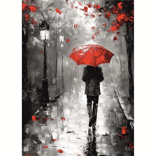 The Red Umbrella Papier de riz 29,2 x 40,6 cm (A3+) – Papier de découpage pour meubles, supports mixtes, cartes et travaux manuels, découpage CRAFT KREATIVELY
