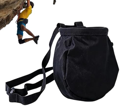 Bouldering Chalkbag med höftbälte, vattentät och läckagesäker hink | tyngdlyftningsmagnesia och klätterutrustning för vuxna män klättrare utomhus tyngdlyftning träning