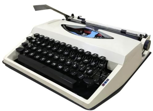 Vintage Klassisk Retro Skrivmaskin, Manuell Skrivmaskin | Traditionell Skrivmaskin, Bärbara Flexibla Tangenter, Klassisk Textbehandlare, för Kontor Hem Kreativa Anteckningar(white)