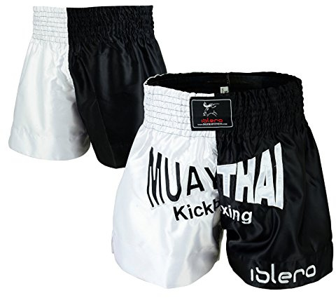 Islero Muay Thai Shorts Lotta MMA Kick Boxing Shorts Grappling Arti Marziali Gear UFC Gabbia Combatte Pantaloncini Uomo Abbigliamento, Multicolore, XL