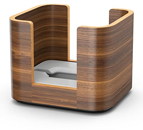 Tork 273003 Xpressnap Snack Napkin Dispenser - Walnut / Paper Dispenser Suitable for N10 Interfolded Napkins / Signature Design / Walnut