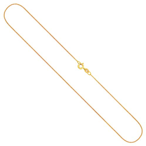 EDELIND Kette Gold Damen 333 Echtgold - Panzerkette 0,8 mm Gelbgold 40 cm - mit Geschenkbox