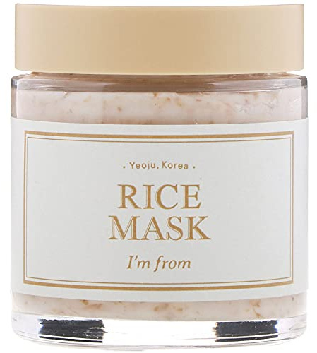 I'm from Rice Beauty Mask 3.88 Oz - Gentle Exfoliation with 4.1% Yeoju Rice, Vitamin-Enriched Formula for Smooth and Clear Skin, Natural Glow, and Pore Refinement