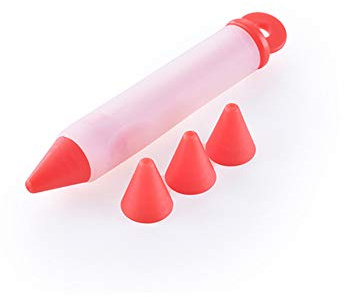AKOAK 4 Pcs/set Dessert Decorating Pen Silicone Cake Decorating Syringe Cylinder Used for Chocolate Jam, Lettering, Drawing, and Cream Cake Baking Decorating Tools