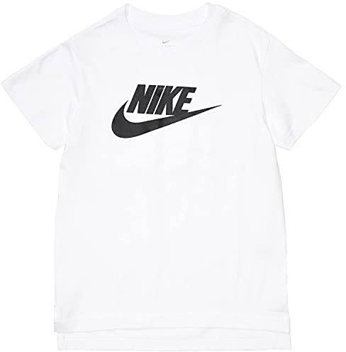 NIKE G Nsw Tee Dptl Basic Futura, T Shirt Niñas, White/black, XL