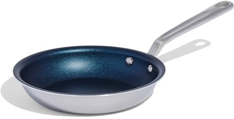 Made In Cookware - 8 Non Stick Frying Pan (Harbour Blue) - Made Without PFOA - 5 Ply Stainless Clad Nonstick - Professional Cookware Italy - Induction Compatible