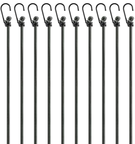 PRETEX 12x Expander Spanngummi mit Haken - Gepäckspanner Spannseil Set für Fahrrad Gepäckträger - Gummispanner Bungee Cord mit Haken - Fahrrad Spanngurt in 4 Längen - Armee Grün