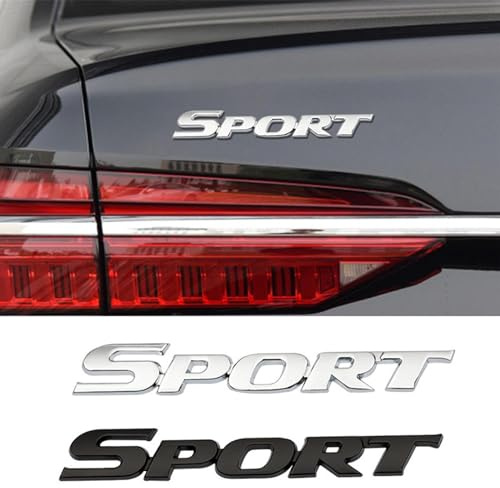 Kasmole Sport Logo Emblème Insigne Métal Stickers Autocollant - Metal Sticker Voiture Autocollants Lettrage Voiture Corps Arrière Badge | pour Auto-Silver