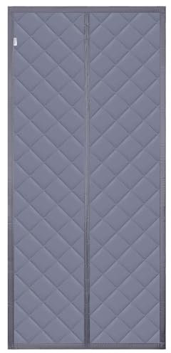 LYtech Thermal Door Curtain 96 x 210cm Magnetic Insulated Door Cover Keep Warm Thermal Door Cover Winter Windproof Insulated Door Curtain Anti Cold Front Door Curtain for Winter Cold Protection Screen