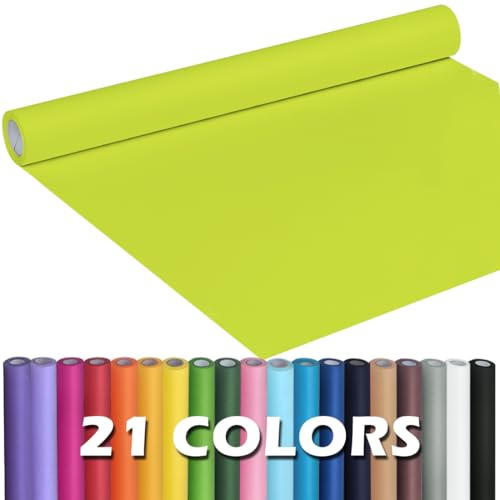 PerkHomy Neon Green Kraft Paper Roll 17.5 x 960 (80') for Gift Wrapping Bouquet Flower Art Painting Craft Writing Packaging Shipping 80GSM 55LB (Neon Green, 17.5 x 80')