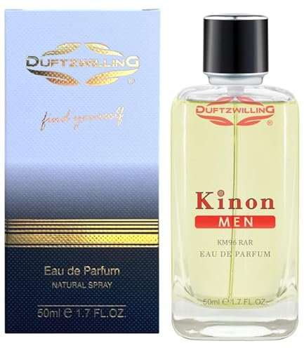 Kinon MEN - Herrenparfum - DuftzwillinG - Eau de Parfum - KM96 RAR - EdP - Vintage Duft - Frisch Würzig Holzig Feiner Herrenduft - 90er - 2000er Jahre Klassiker Duftrarität (50 ml)
