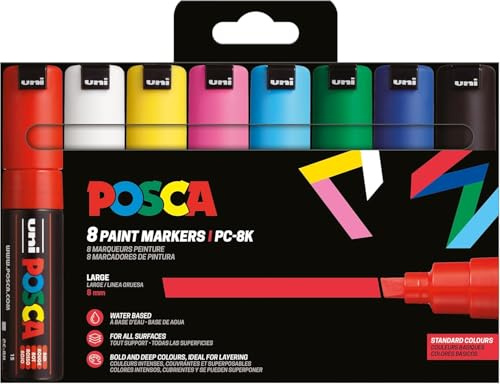 POSCA - Acrylmarker Set PC-8K 8 Farben