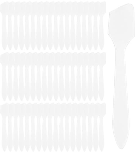 Wopanxye Lot de 200 spatules à crème, mini spatules cosmétiques pour masque cosmétique, applicateur d'échantillons en plastique, petite cuillère en plastique pour masque, masque, masque, masque