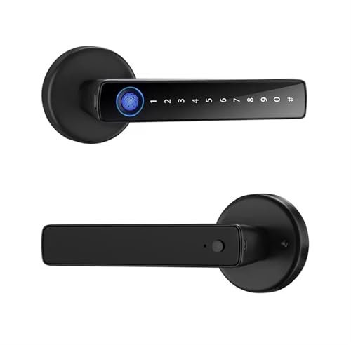 Serratura Smart, Con impronta digitale biometrica Serratura intelligente for porta Serratura elettronica digitale Password Impronta digitale Maniglia for porta di sicurezza senza chiave Casa