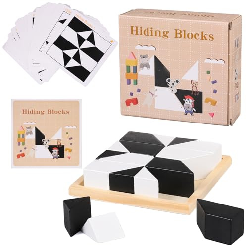 RNHDLY Brain pusselspel, dolt träblock pussel med 80 maningar | IQ Pusselspel, IQ spel, 3D-pussel, PK-pusselspel, trä Brain Teasers spelpussel