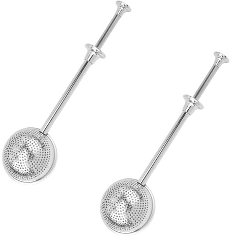 HOPEYMY26 2 Pièces Filtre the pour Tasse,Infuseur Thé Inox,Passoire à Infusion pour Thé en Vrac,Pince a The Infuseur pour Tasses et Théières