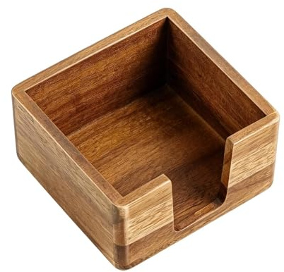 Sticky Notes Dispenser - Wooden Note Pad Holder, Non Slip Desk Organizer for Office | Wood, 100g, Home School Dorm, Women Men Teachers Kids, Tidy Desktop, Natural Style