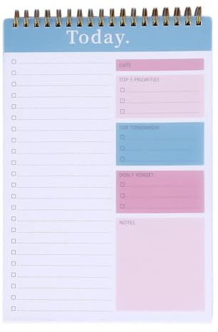 Blocco da 52 fogli, agenda per appunti e cose da , lista di controllo, promemoria giornaliero portatile per shopping e vacanze