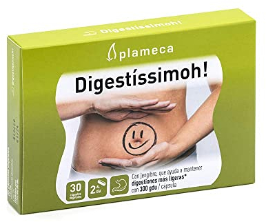 PLAMECA Digestíssimoh! Digestiones Más Ligeras con Probióticos, Enzimas Digestivas, Coral Marino y Jengible, 30 Cápsulas Vegetales
