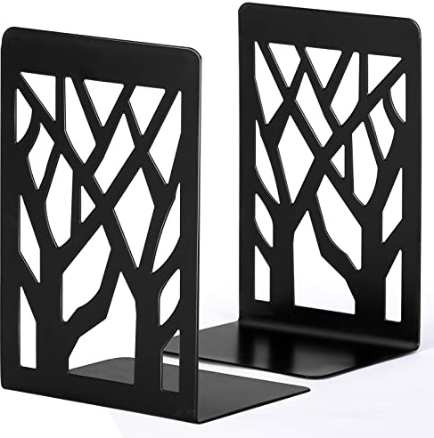 Book Ends, Bookends, Book Ends for Shelves, Bookends for Shelves, Bookend, Book Ends for Heavy Books, Book Shelf Holder Home Decorative, Metal Bookends Black 1 Pair, Bookend Supports, Book Stoppers