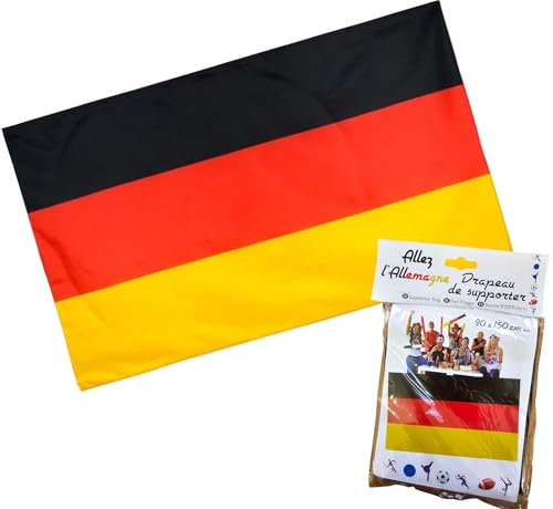 MAELSA® - Drapeaux Allemagne 90X150 - Drapeau Allemand Festival Manifestation Body Flag Supporter Grand Format très résistant