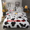 Kids Cute Dog Duvet Cover Set Cartoon Puppy Dalmatian Animal Bedding Set Double Size For Boys Girls Children Bedroom Decor Ultra Soft Black White Pet Little Dog Paws Comforter Cover Reversible Lovely