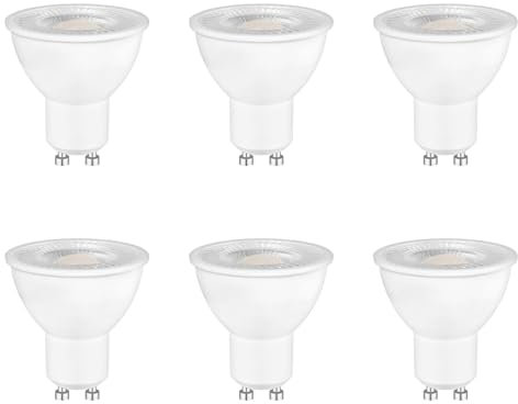 Caldarax 6 Pezzi Lampadine LED GU10, 5W Equivalenti a 50W, Bianco Freddo 6000K, 500 lumen, Angolo del fascio 120°, Risparmio Energetico LED MR16, Basso Consumo, Non Dimmerabile