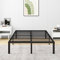 VERFARM 4ft6 Double Bed frame, Metal Bed 135x190 cm, 36 cm Height with Underbed storage, Double Size Metal Platform Bed Frame with Steel Slat Support, Easy Assembly, Black
