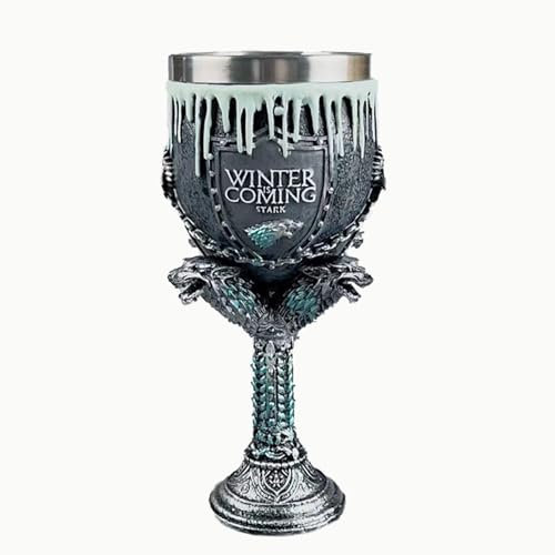 Stgbcst Taza de café de resina de Game of Thrones con creatividad 3D, vintage, resina, 21 x 10 cm, para Halloween, bar, fiesta (derretiendo la copa de nieve)