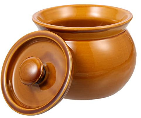 Cabilock Pentola Per Stufato in Ceramica Da 300 Ml Pentola Per Zuppa in Ceramica Marrone Forniture Da Cucina Tazza Per Stufato