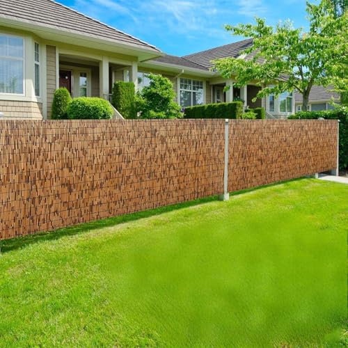 Recinzione in bambù Recinzione Canne Naturali Rotoli Recinto da Giardino Privacy 50cm 80cm 100cm 120cm 140cm 150cm Alta Stuoia di Bamboo per Cortili Tetto Piscina