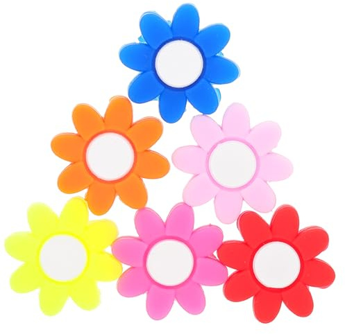 TOYANDONA 6 Piezas Amortiguador de Vibraciones para Raqueta de Tenis Diseño Floral Absorbente de para Entrenamiento y Competición