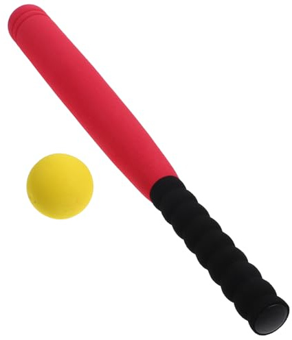 CORHAD Bate de Béisbol Espuma Seguro para Años con Pelota Suave y Mango Plástico Hueco Rojo Set Infantil de Entrenamiento Básico Color Aleatorio Color Aleatorio