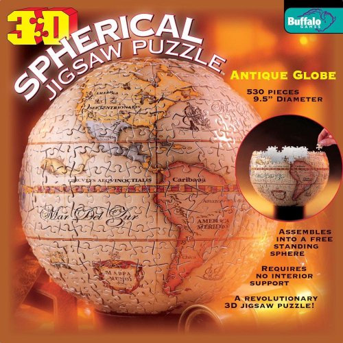 3D Spherical Antique World Globe Jigsaw 530pc