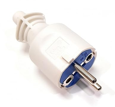 SOLERA Clavija Móvil Bipolar Caucho Blanco